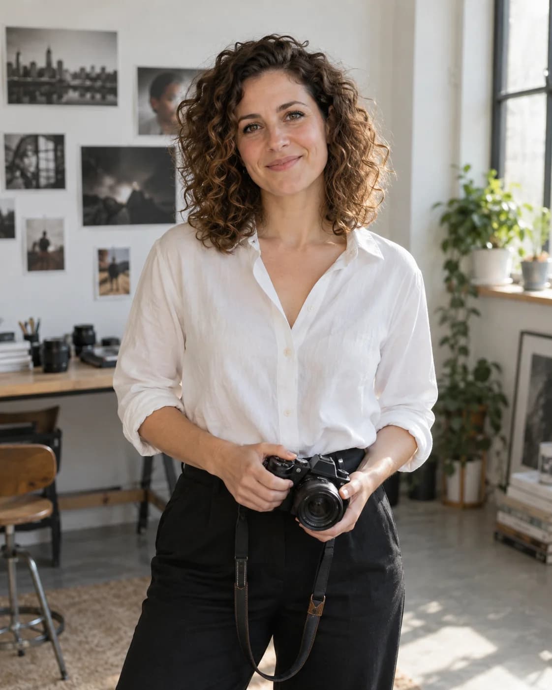 Juna, Gespräch, Kamera und Auswahl