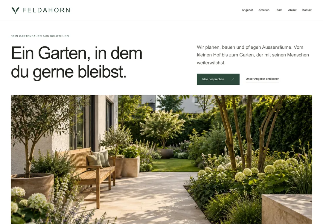 Beispielwebsite FELDAHORN