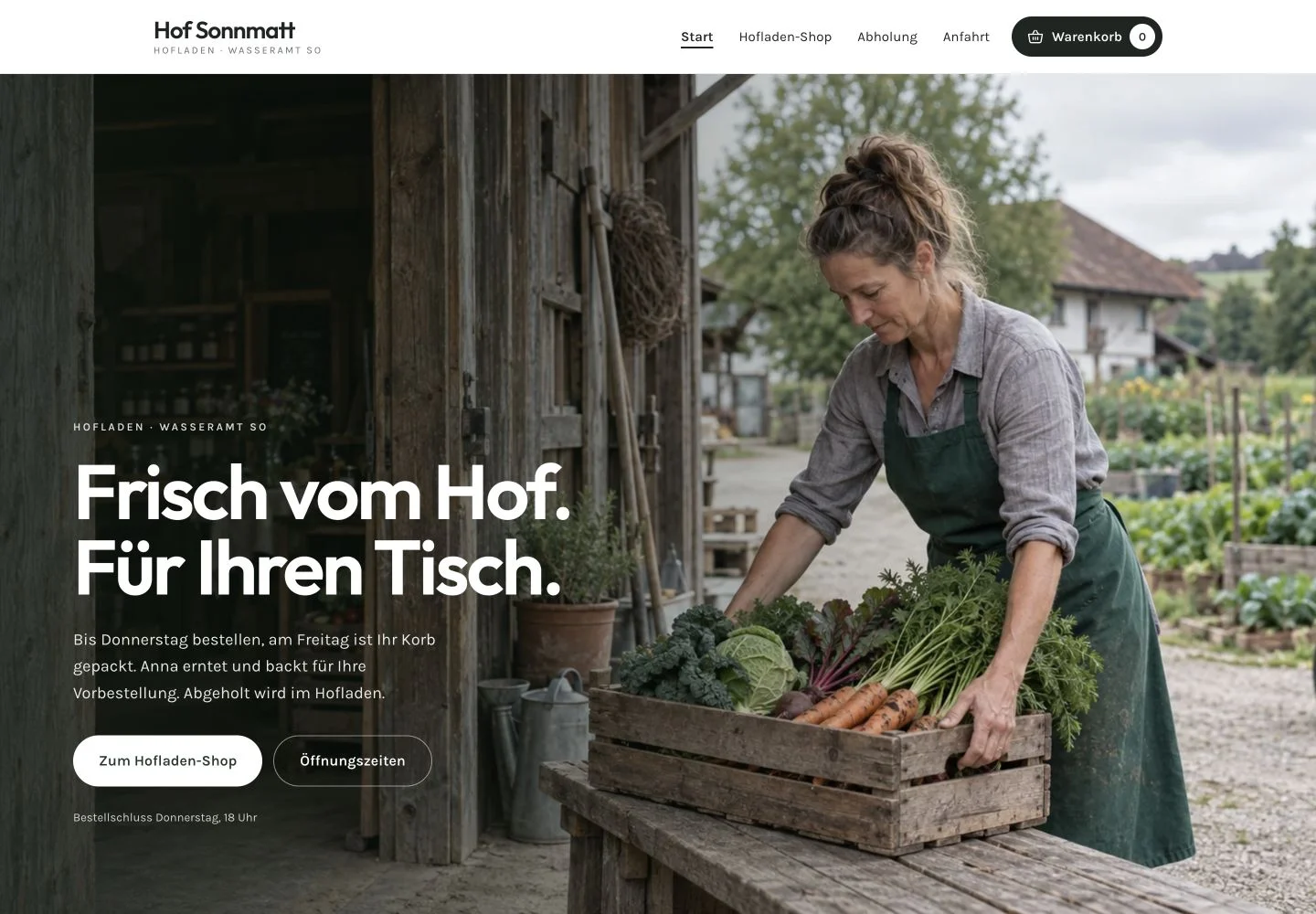 Beispielwebsite Hof Sonnmatt