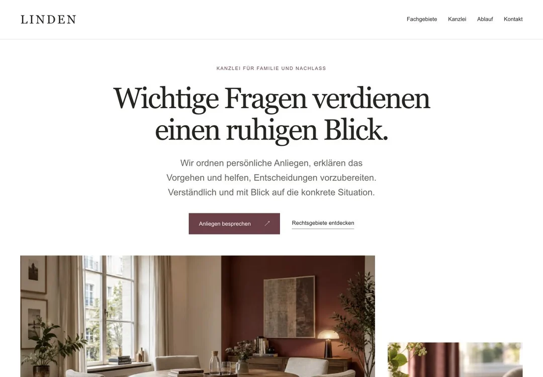 Beispielwebsite LINDEN