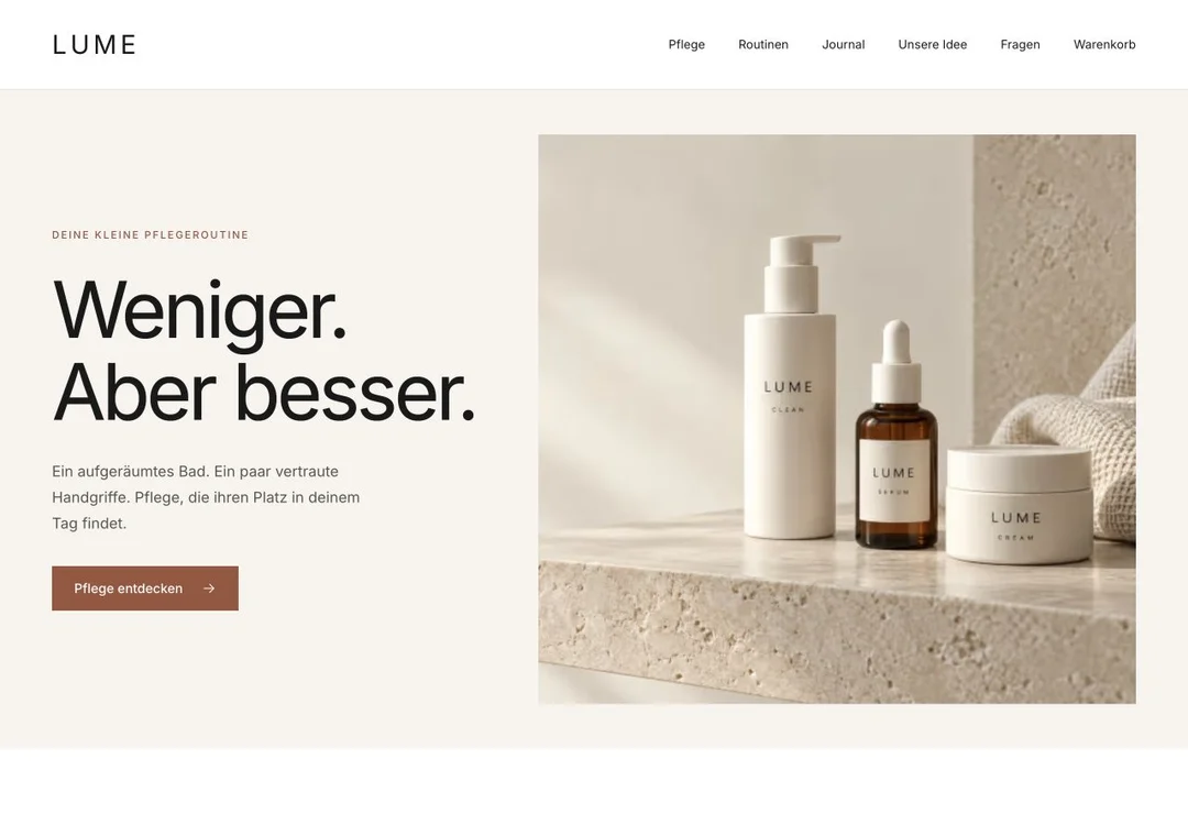 Beispielwebsite LUME
