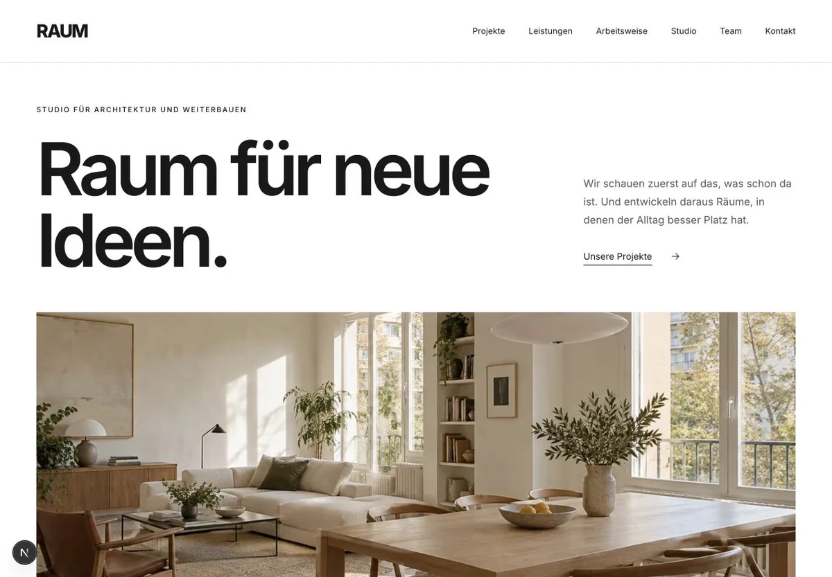 Beispielwebsite RAUM