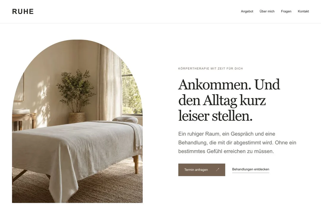 Beispielwebsite RUHE